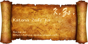 Katona Zsóka névjegykártya