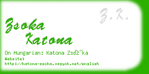 zsoka katona business card